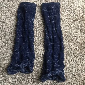 blue sparkly leg warmers